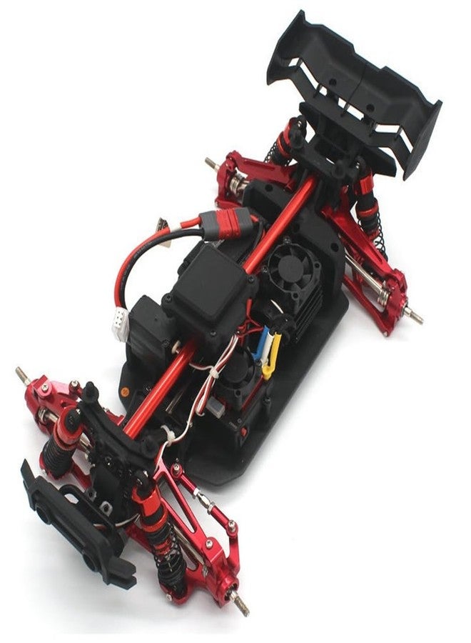 ZDingTech Upgrade Metal Parts for MJX Hyper Go H14BM 14209 14210 Parts Metal,1/14 Hyper GO H14BM 14209 14210 Upgrade Parts,Steering Block,Shocks Towers-Red Color - Image 5